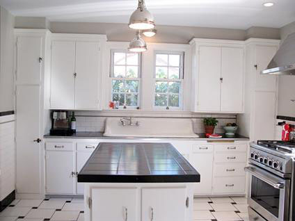 Casapinka's kitchen with old cupboards new appliances stainless steel