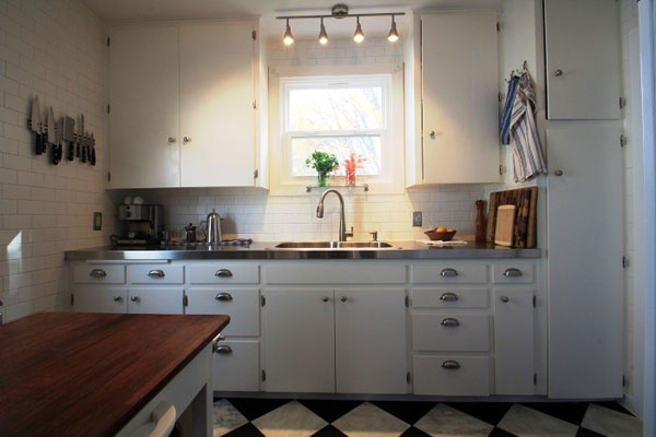 The Home Project renovated kitchen original cabinets