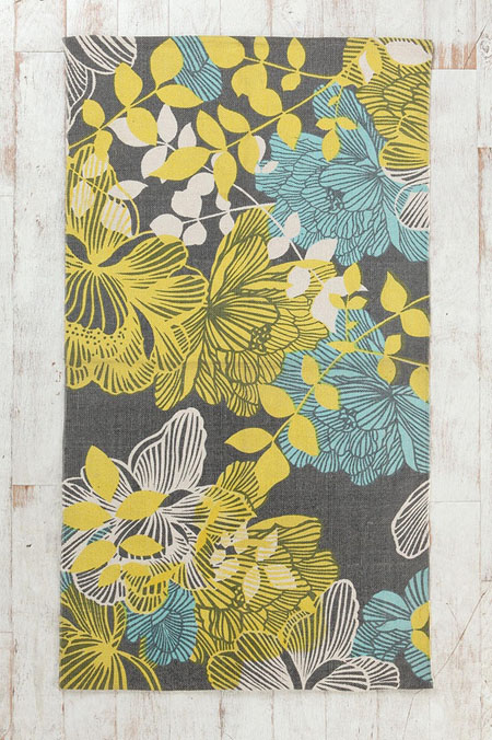 Urban Outfitters Plum and Bow Silhouette Garden Rug