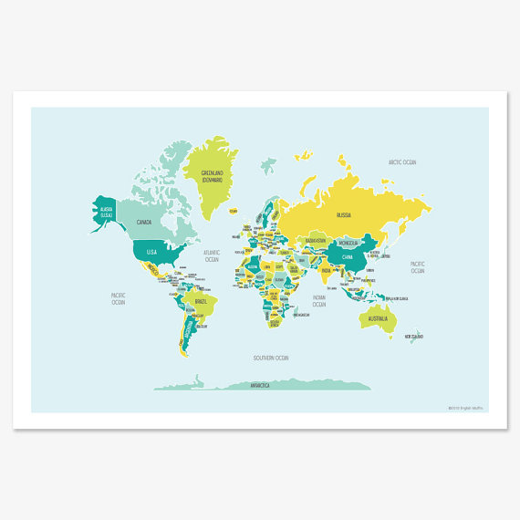 englishmuffinshop map with greens blues and yellows