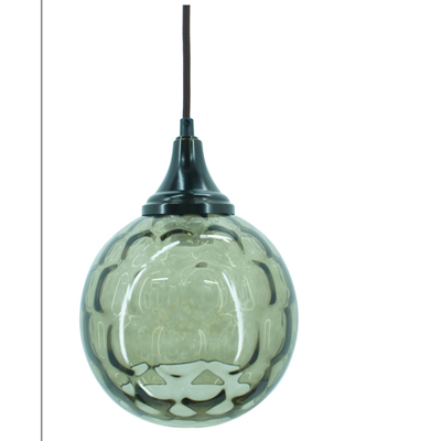 Green glass antique looking pendant light