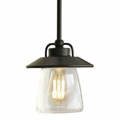 Mini pendant light from Allen and Roth via Lowes in oil rubbed bronze ORB